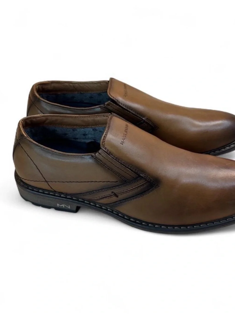 Mark Nason Men's Slip-On Leather Shoes - Brown